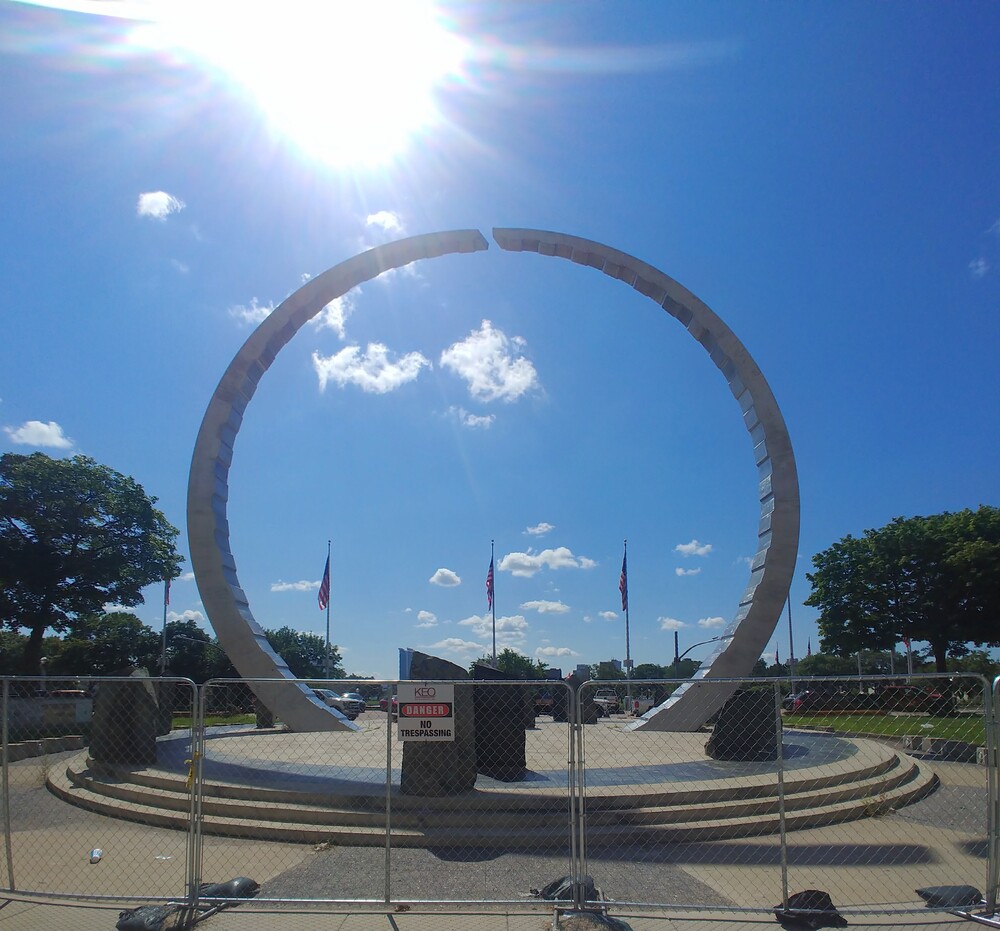 Michigan labor legacy monument.